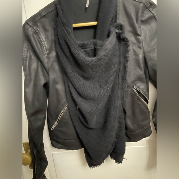 Free People Drape Front Moto jacket size 0 - Picture 3 of 10